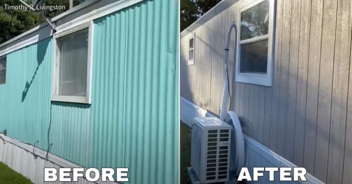 Mobile home siding replacement