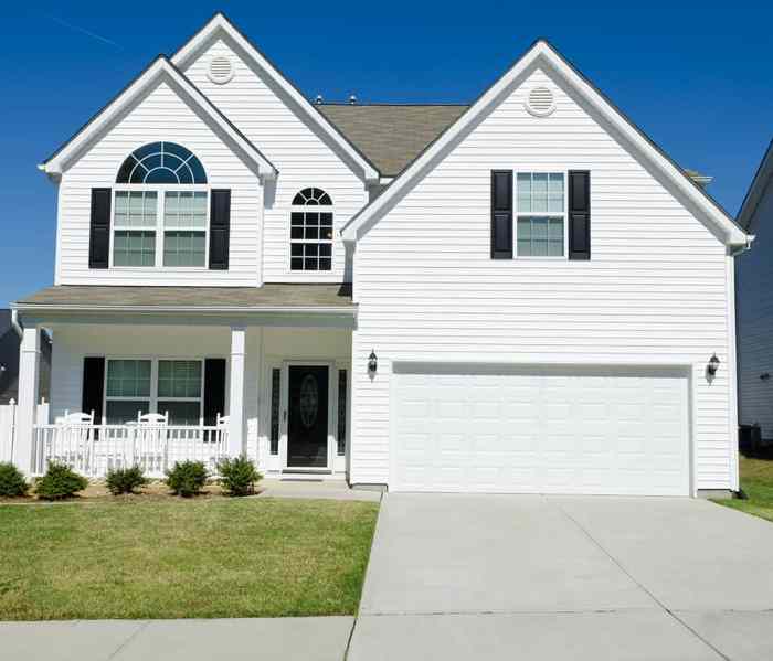 White vinyl siding