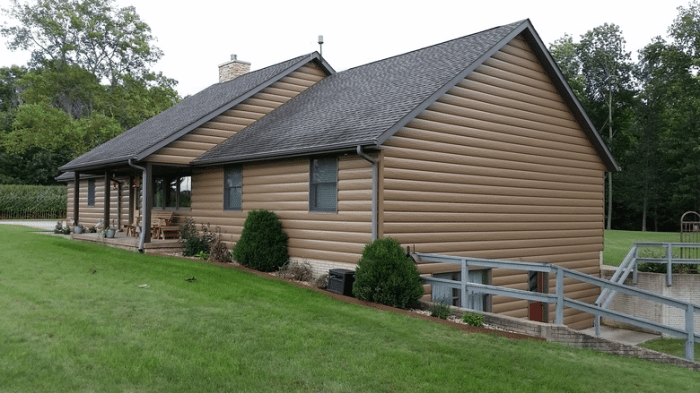 Faux wood siding