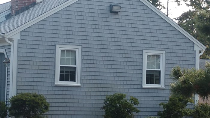 Vinyl shingles siding grey