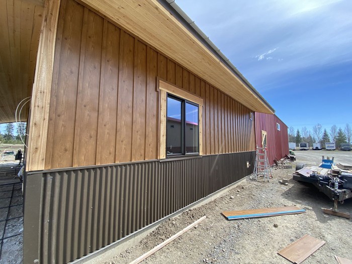 Steel board and batten siding