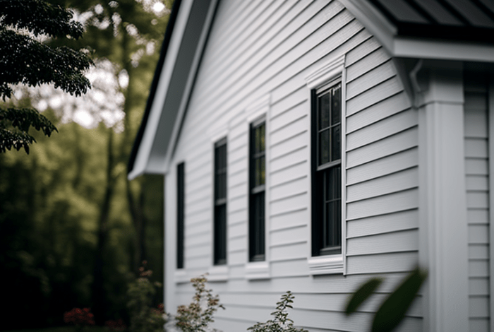 White vinyl siding