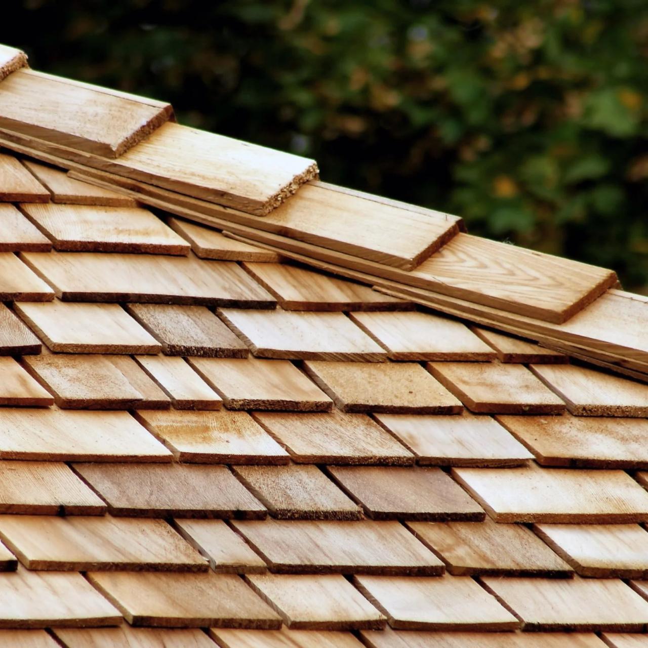 White cedar shingles