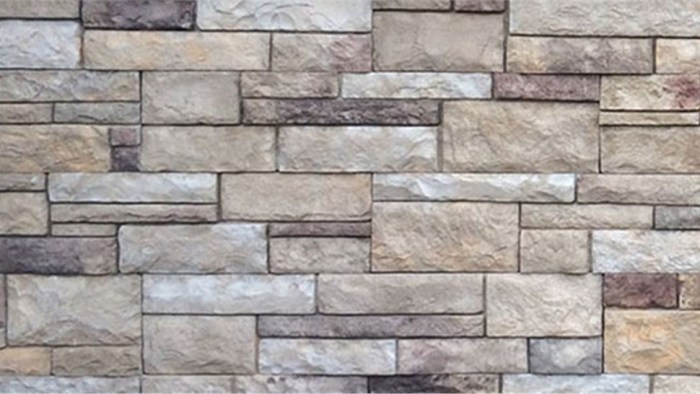 Faux rock siding