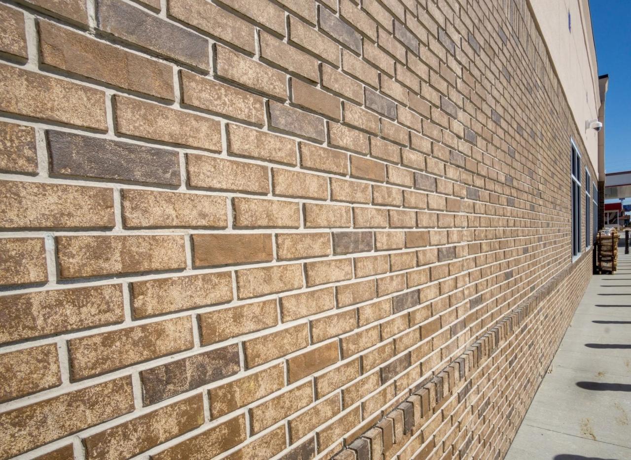 Fake brick siding