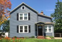 Blue vinyl siding