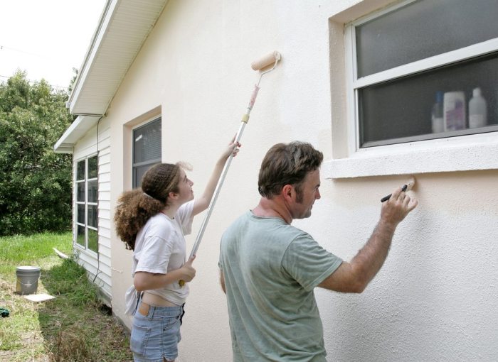 Painting siding