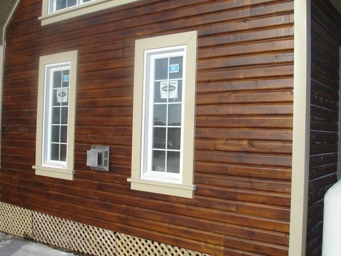 Wood look vinyl siding