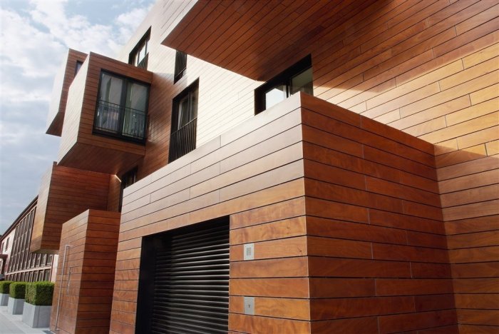 Exterior wood siding